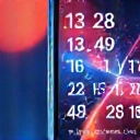 Abstract phone with numbers