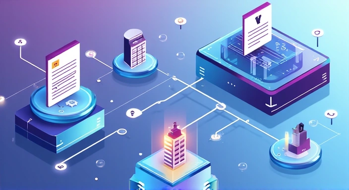 Data flow illustration showing secure processing